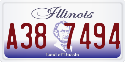 IL license plate A387494