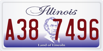 IL license plate A387496