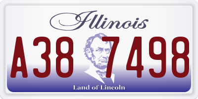 IL license plate A387498