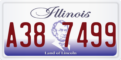 IL license plate A387499