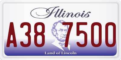 IL license plate A387500