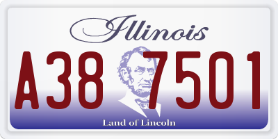 IL license plate A387501