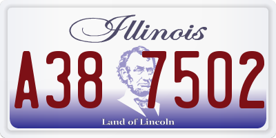 IL license plate A387502