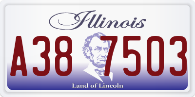 IL license plate A387503