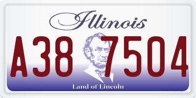 IL license plate A387504
