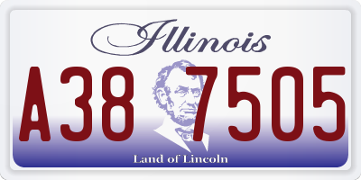 IL license plate A387505