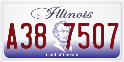IL license plate A387507