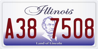 IL license plate A387508