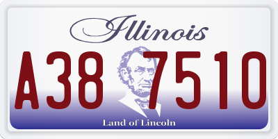 IL license plate A387510