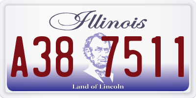 IL license plate A387511