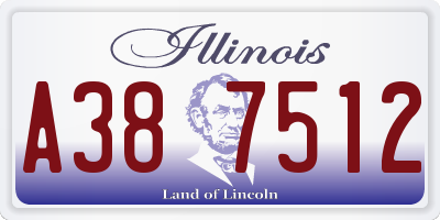 IL license plate A387512