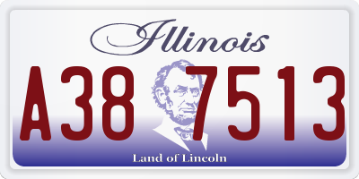 IL license plate A387513