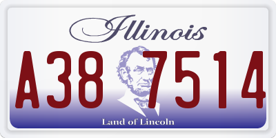 IL license plate A387514