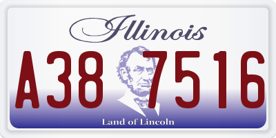 IL license plate A387516