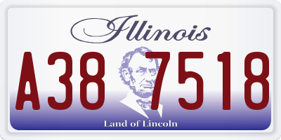 IL license plate A387518