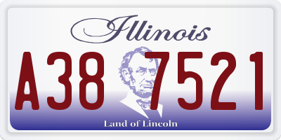 IL license plate A387521
