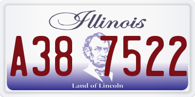 IL license plate A387522