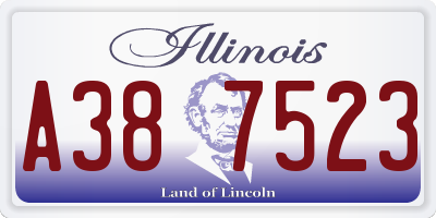 IL license plate A387523