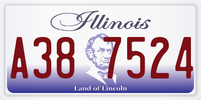 IL license plate A387524