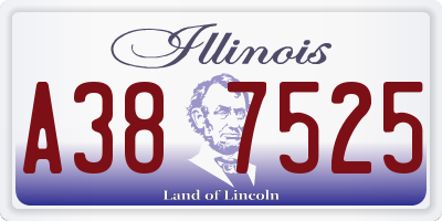 IL license plate A387525