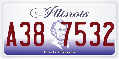 IL license plate A387532