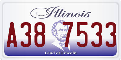 IL license plate A387533