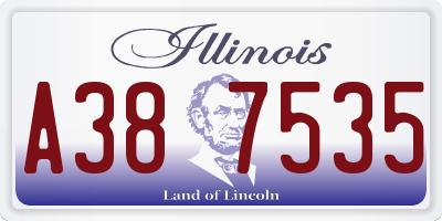 IL license plate A387535