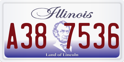 IL license plate A387536