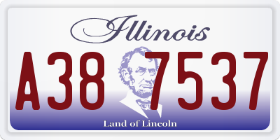 IL license plate A387537