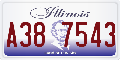 IL license plate A387543