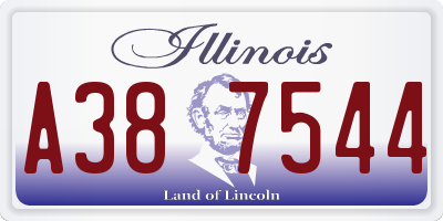 IL license plate A387544