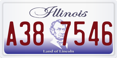 IL license plate A387546