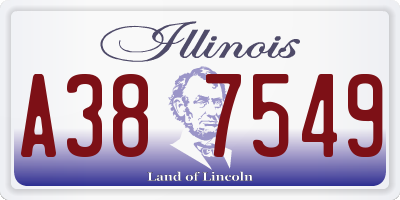 IL license plate A387549