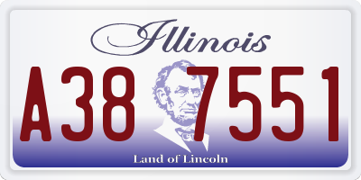 IL license plate A387551