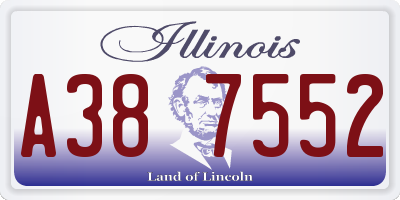 IL license plate A387552