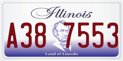 IL license plate A387553