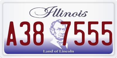 IL license plate A387555