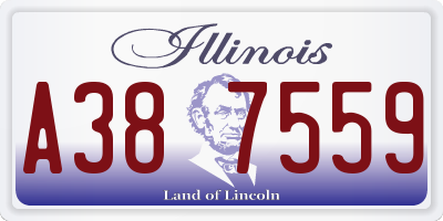 IL license plate A387559
