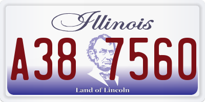 IL license plate A387560