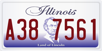 IL license plate A387561