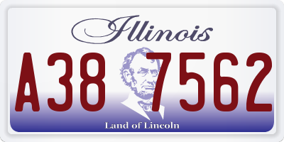 IL license plate A387562