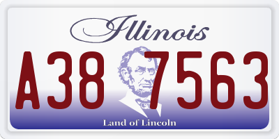 IL license plate A387563