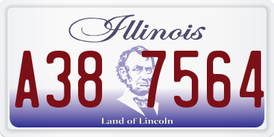 IL license plate A387564