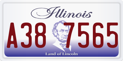 IL license plate A387565