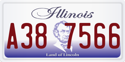 IL license plate A387566