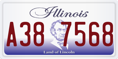 IL license plate A387568