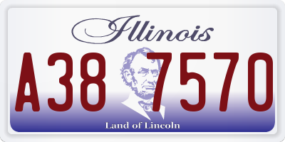 IL license plate A387570