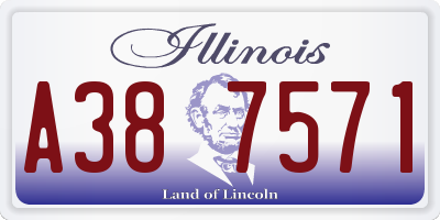 IL license plate A387571