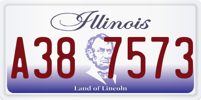 IL license plate A387573
