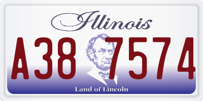 IL license plate A387574